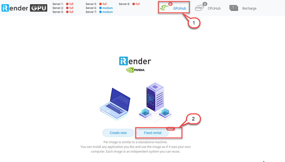 How to use Fixed Rental service of iRender 1