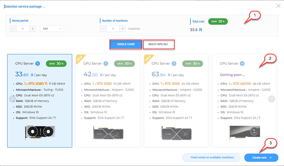 How to use Fixed Rental service of iRender 3