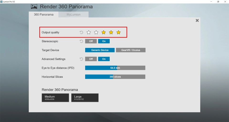 How to make 360 panoramas and VR-ready images in Lumion 5