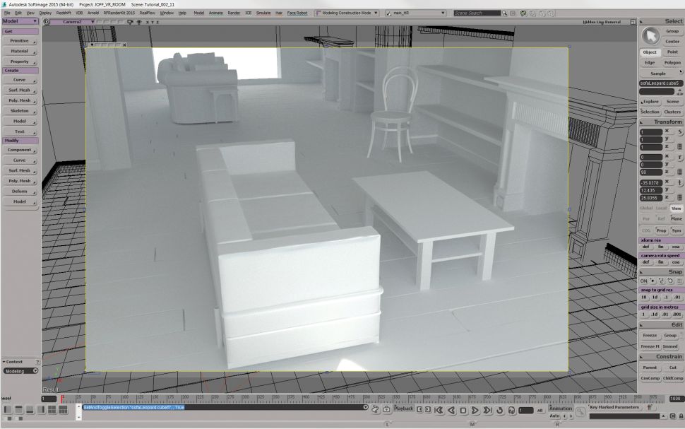 Get some basic furniture but don't worry about detail and texture at this stage