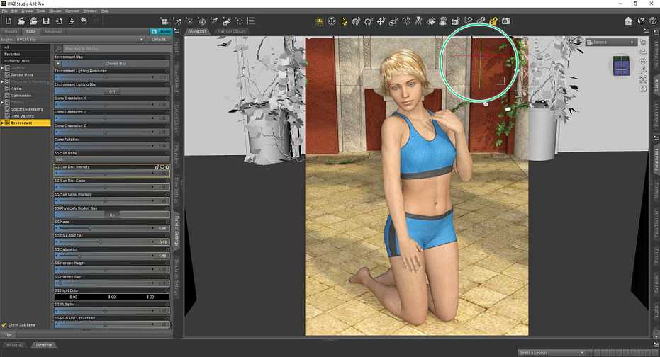 Added the sun to the scene (Image Source: renderguide.com)