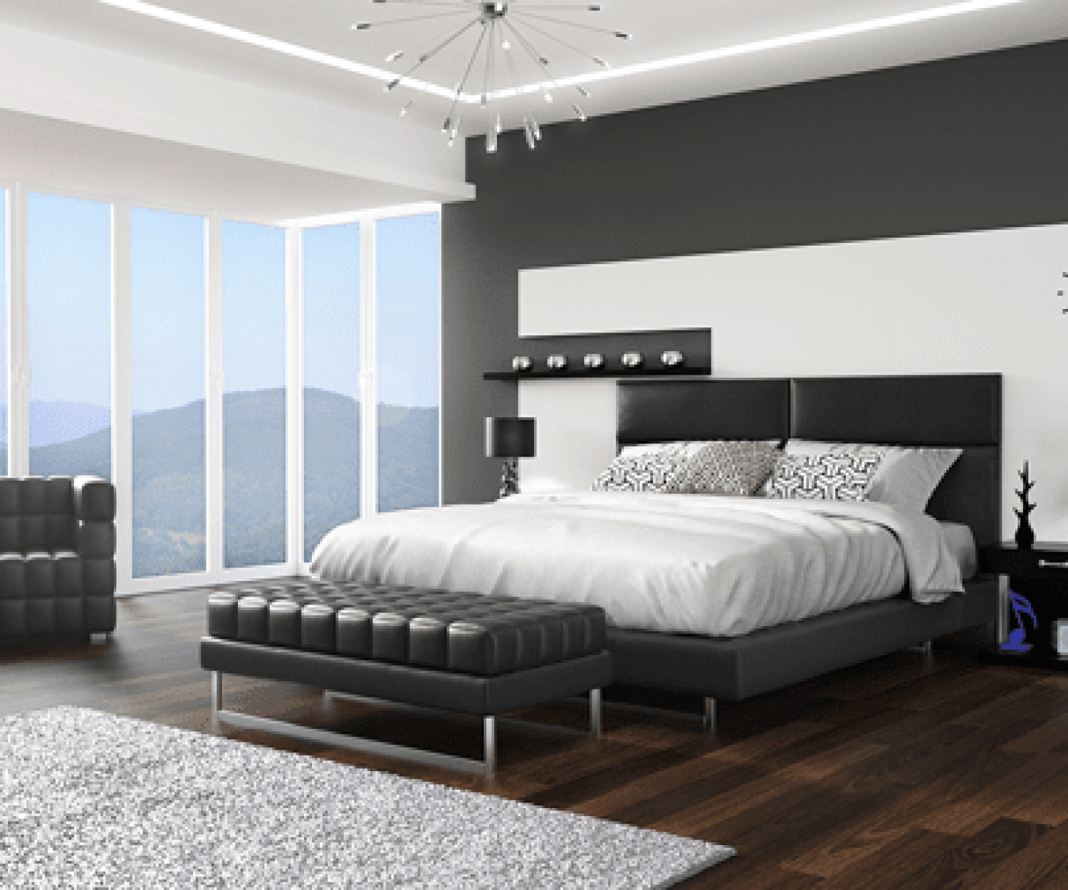Bedroom Interior Rendered in Iray for 3ds Max ( Image Source: lightworkdesign.com)