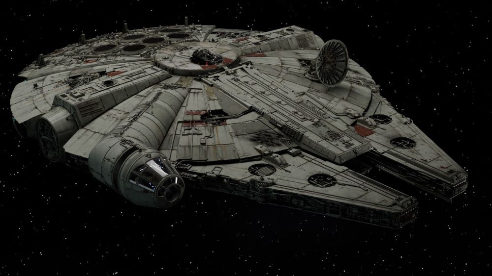 Millennium Falcon used with permission. Rendered with Omniverse View.