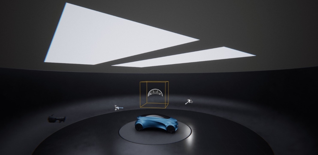 et up automotive studio lighting in Unreal Engine 3