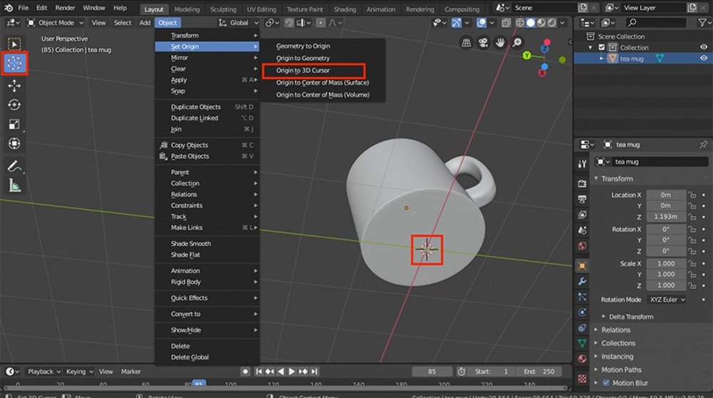 Setting a new origin (Source: Lucas Carolo via All3DP)