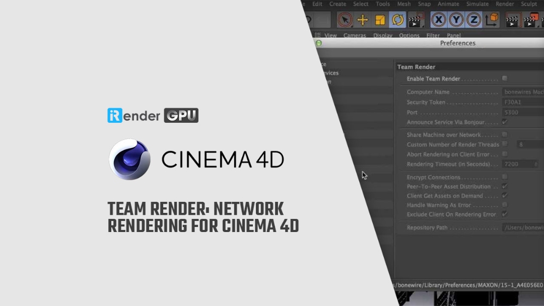 Team Render Network Rendering for Cinema 4D iRender