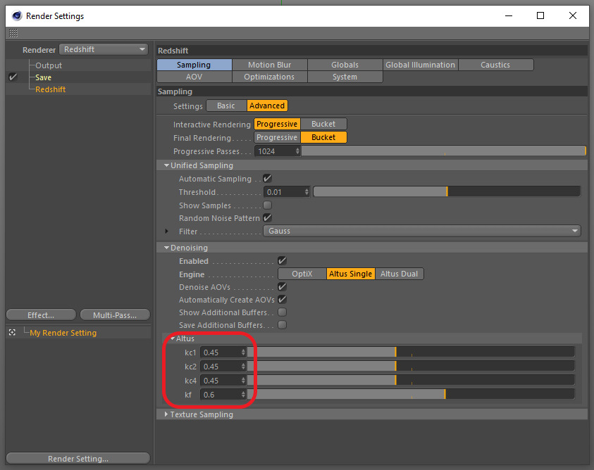 How to apply the denoiser to renders in Redshift for Cinema 4D 4