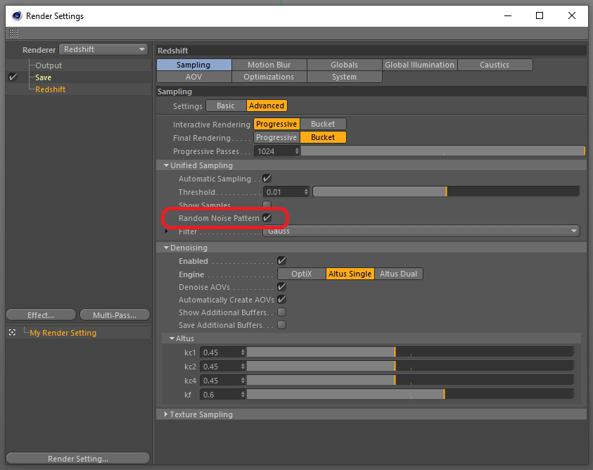 How to apply the denoiser to renders in Redshift for Cinema 4D 3