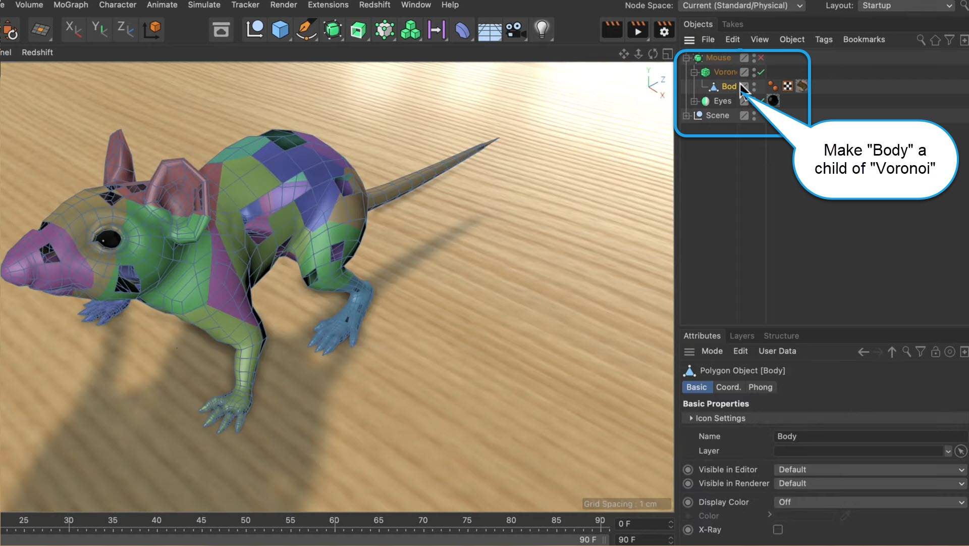 Closing all polygon holes in one go in Cinema 4D iRender with C4D 05