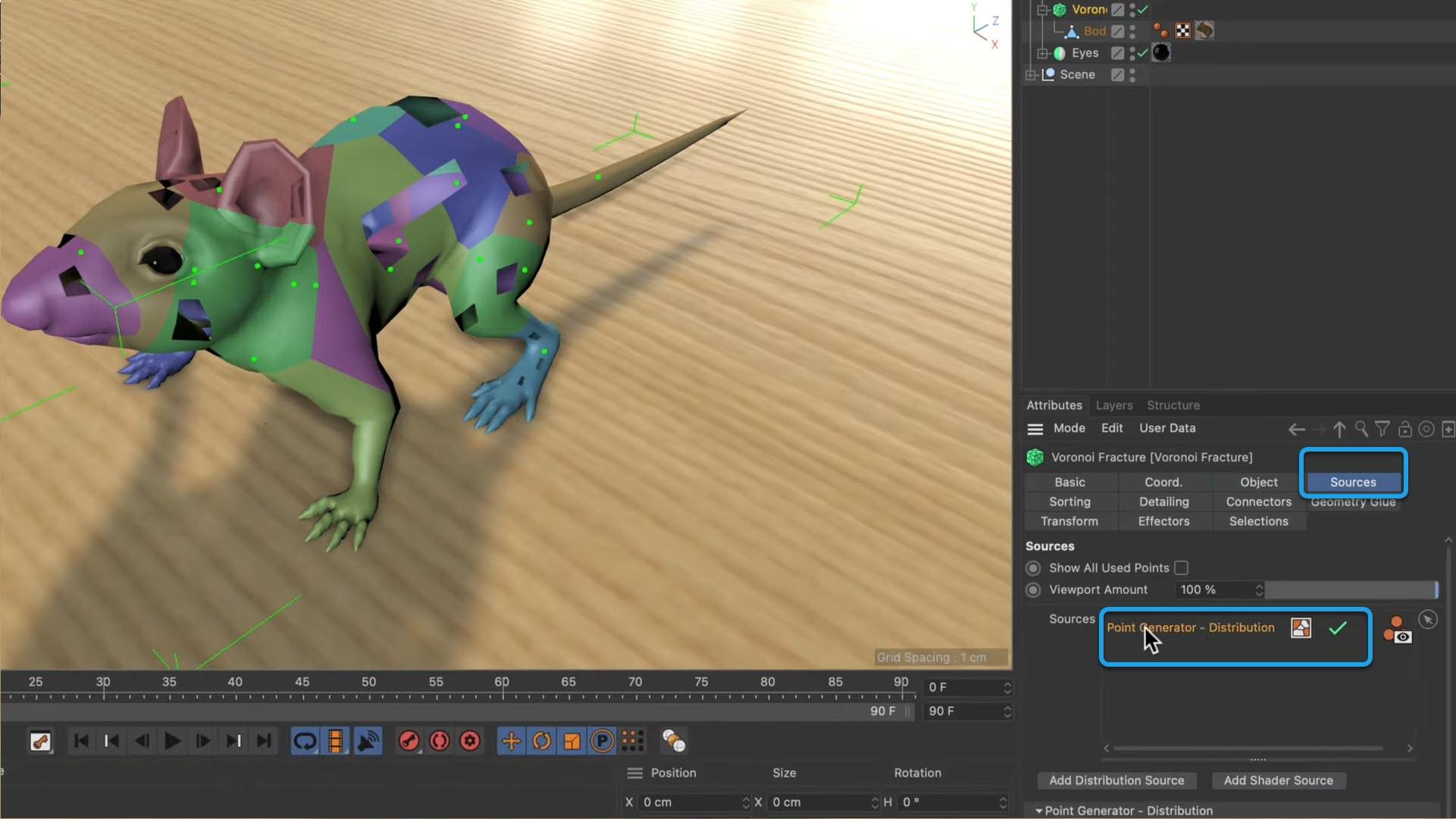 Closing all polygon holes in one go in Cinema 4D iRender with C4D 06