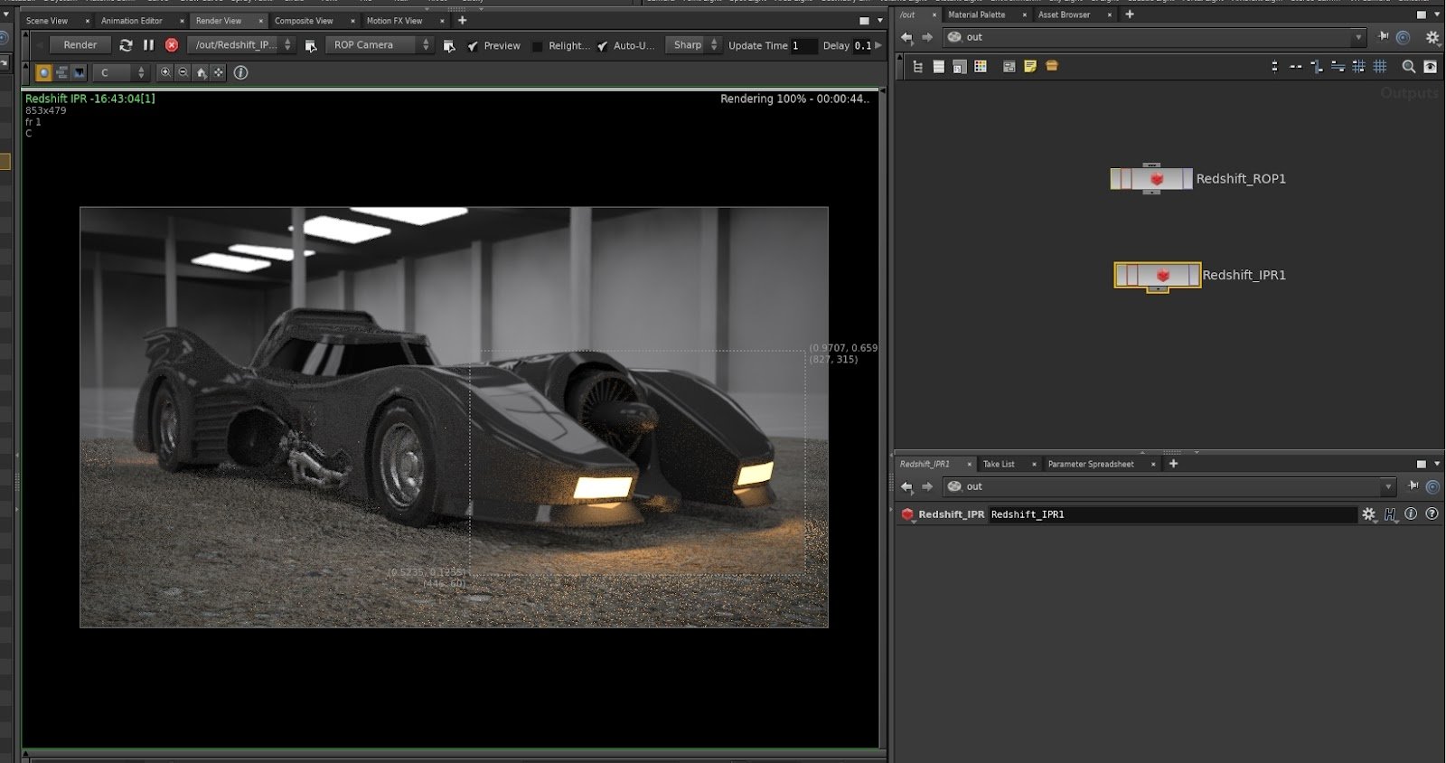 Learning Interactive Rendering in Redshift for Houdini iRender with Redshift for Houdini 03