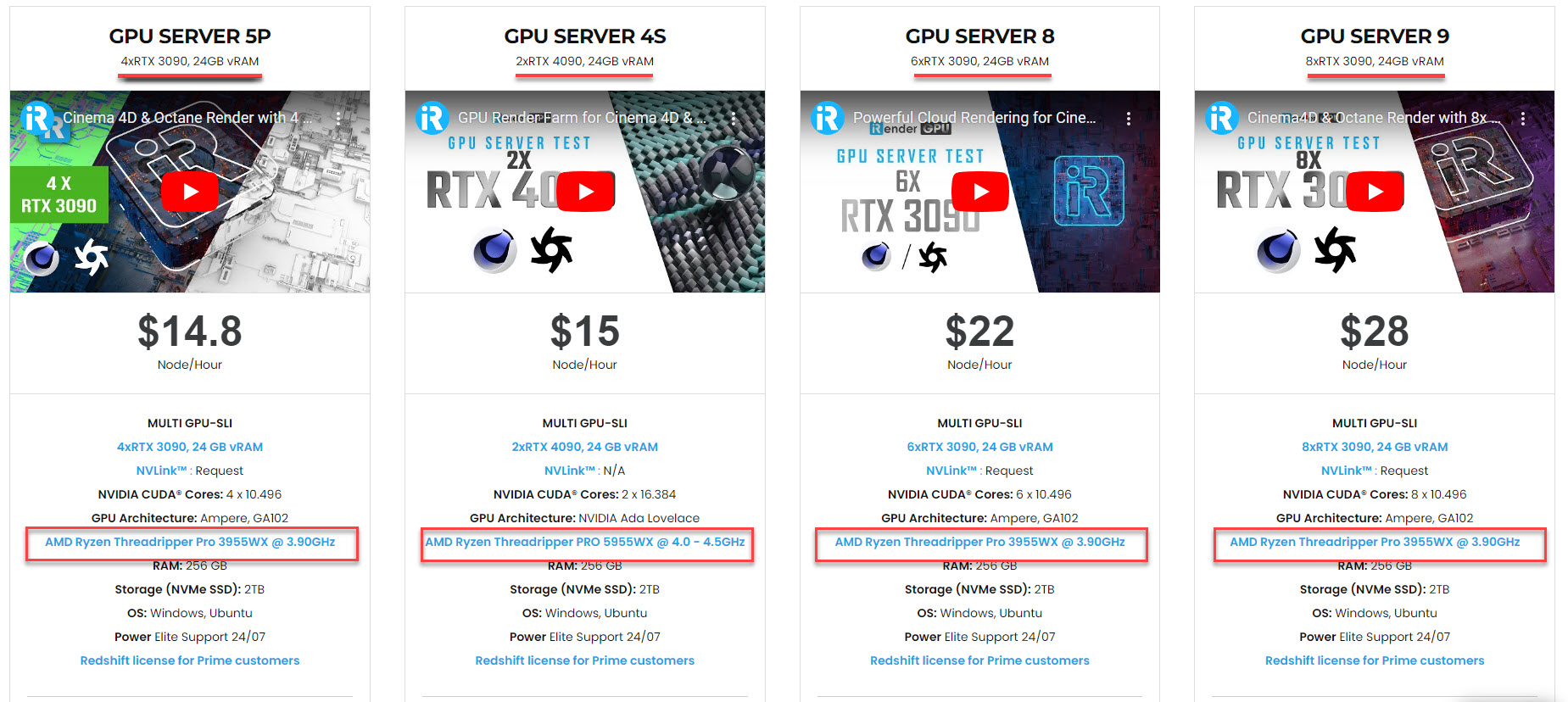 GPU Server 4S_2 RTX 4090 for Octane iRender with Octane 01