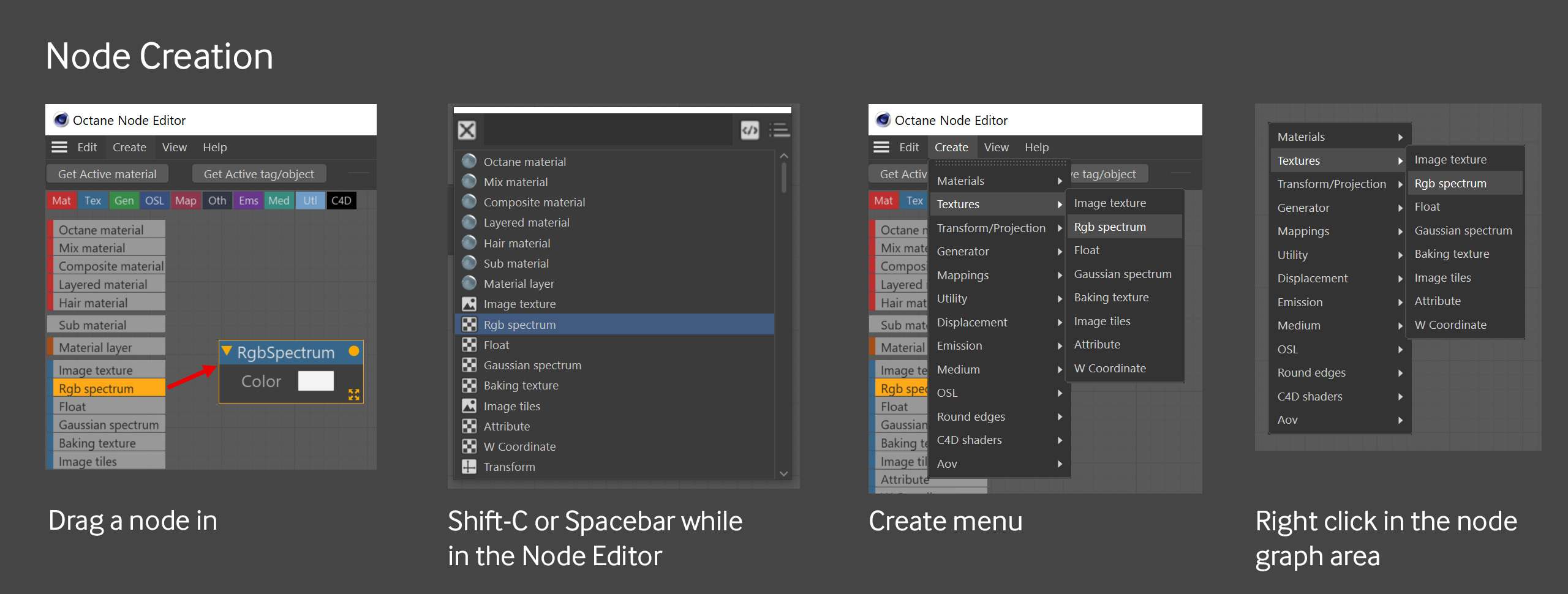 Basic Activities To Interact With Node Editor In Octane For Cinema 4D