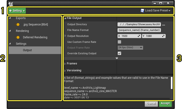 New Panoramic Rendering feature in UE5 Movie Render Queue