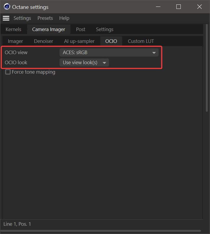 How to use Octane ACES/OCIO for Cinema 4D iRender with Cinema 4D and Octane 03