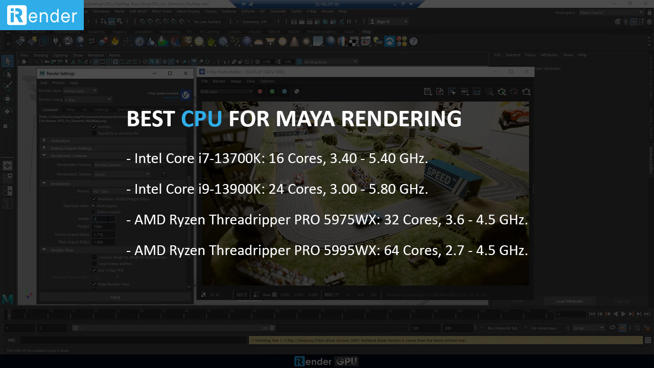 best cpu for autodesk maya