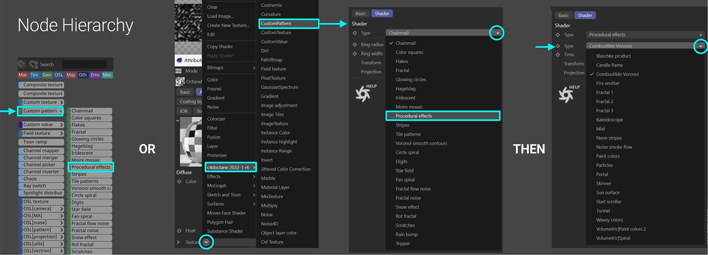 Procedural Textures in Octane for C4D with iRender 01