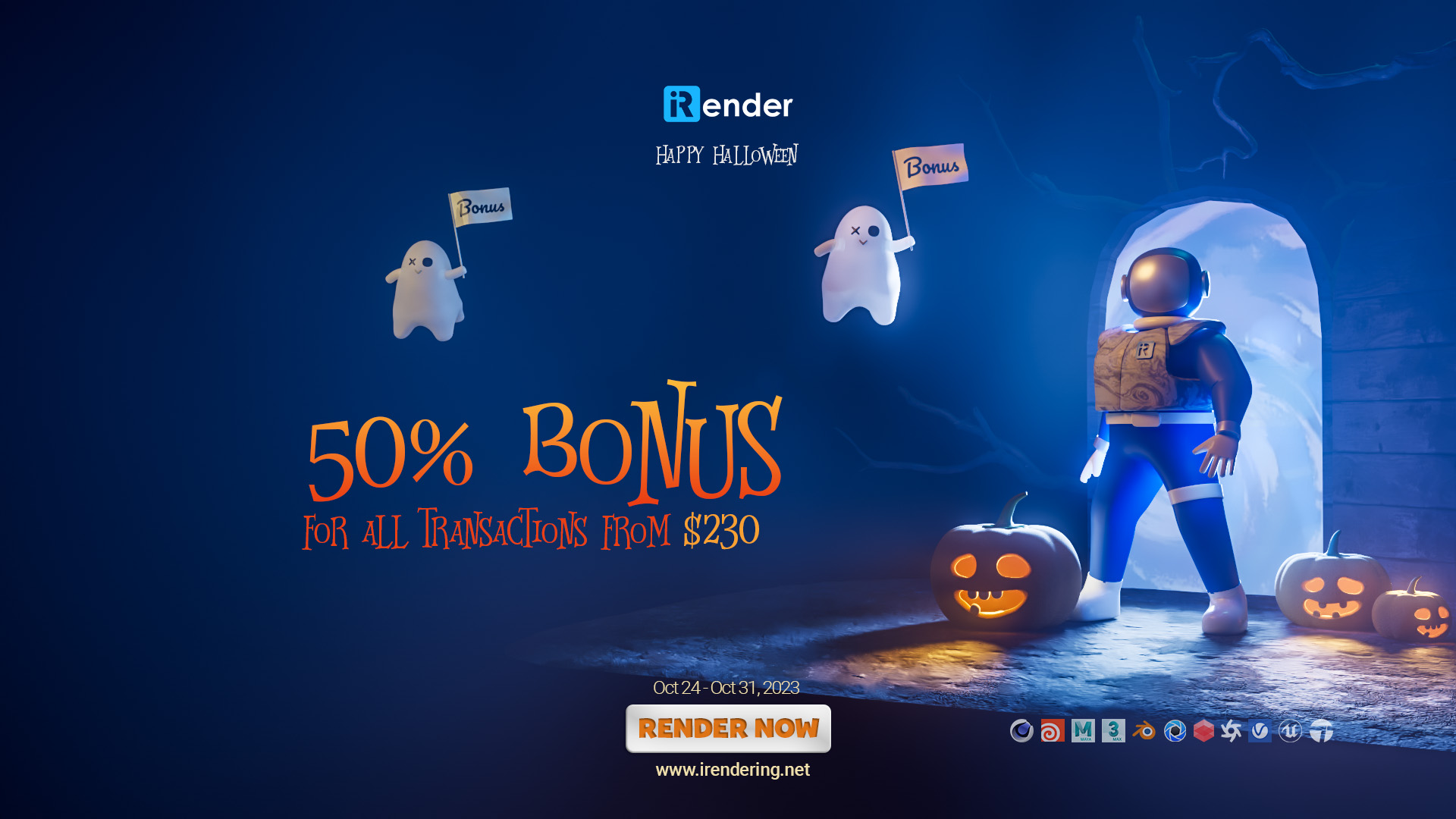 iRender Halloween promotions