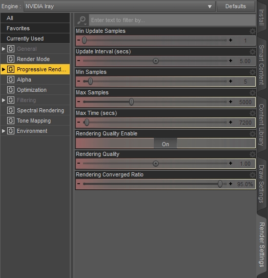 Best Iray settings for fast rendering in Daz Studio with iRender 04