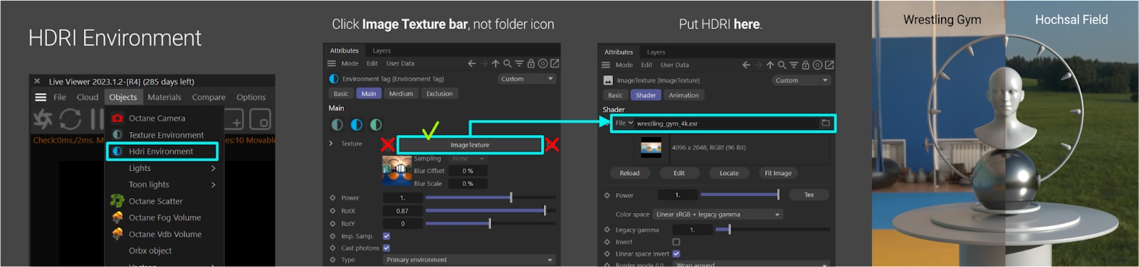 Quick Reference Guide in Octane for Cinema 4D with iRender 05