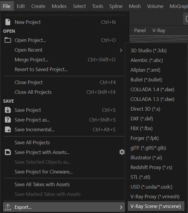 How to import V-Ray scene in Cinema 4D 5
