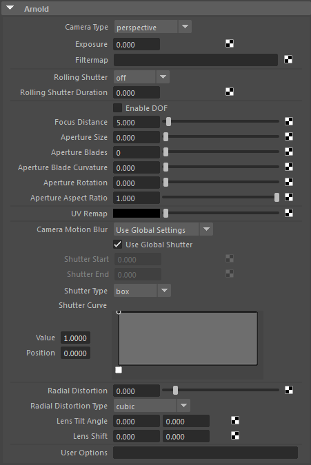 How to set up Arnold cameras in the Maya user interface 1
