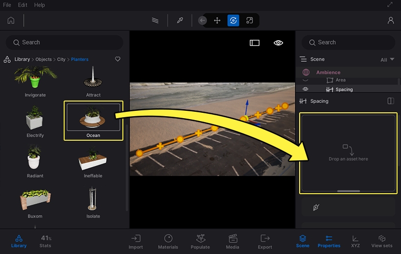 How to use the Spacing and Area tools in Twinmotion 10
