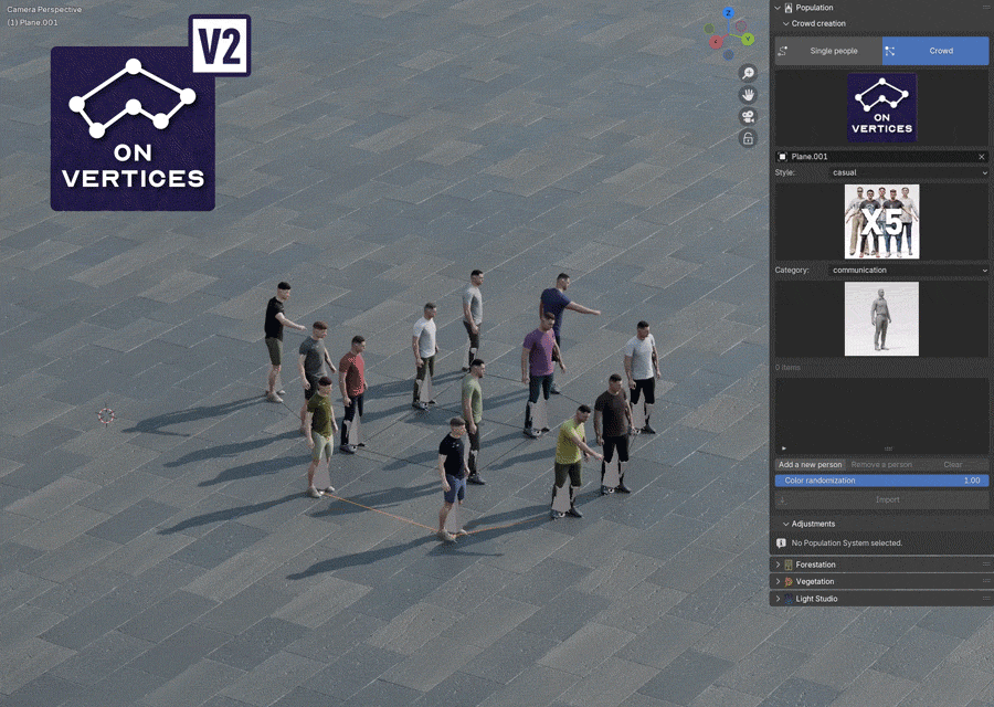 Explore the Population 2 add-on for crowd animation in Blender 3
