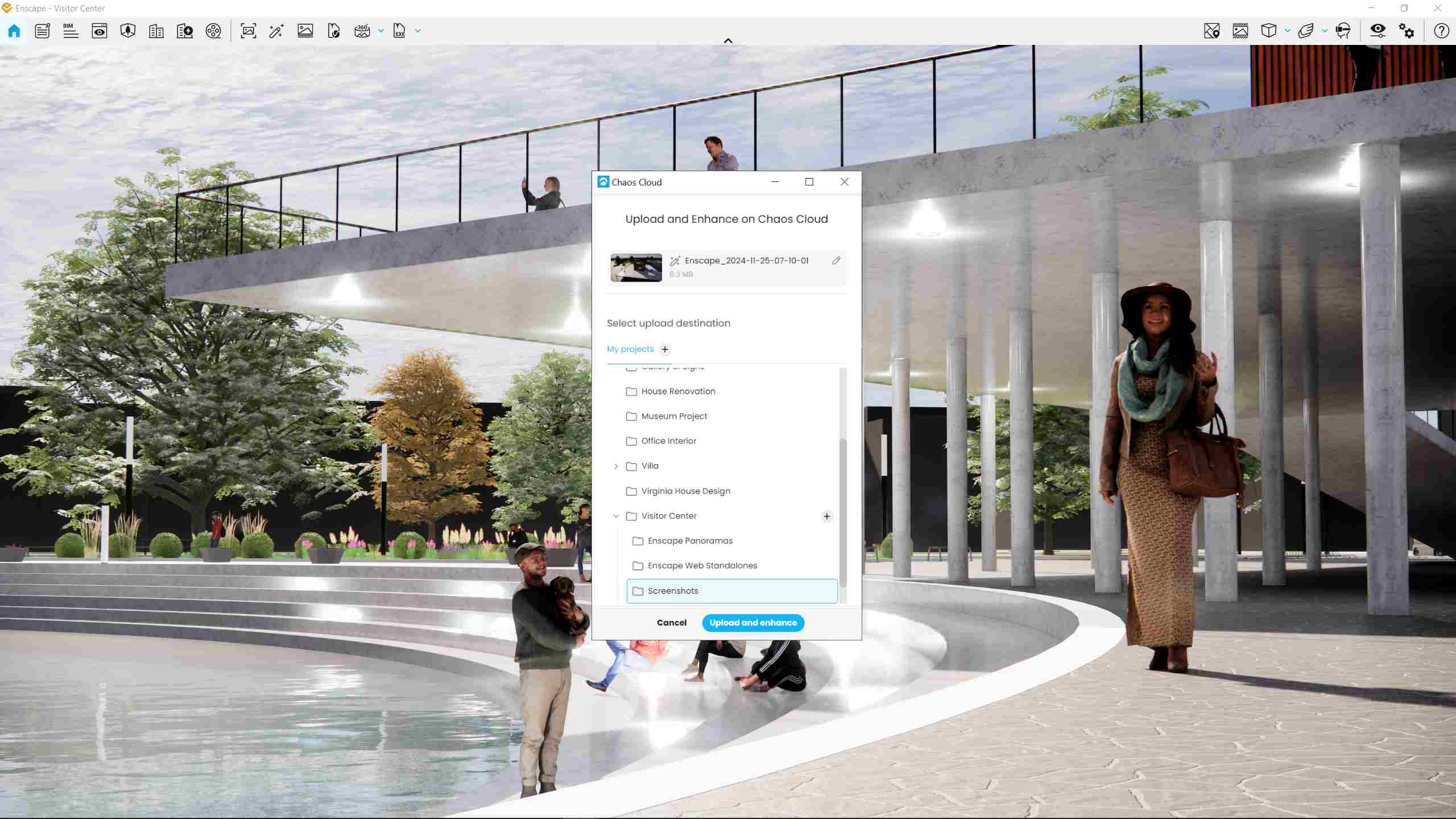 Evaluate the quality of your visualizations with Chaos AI Enhancer 6