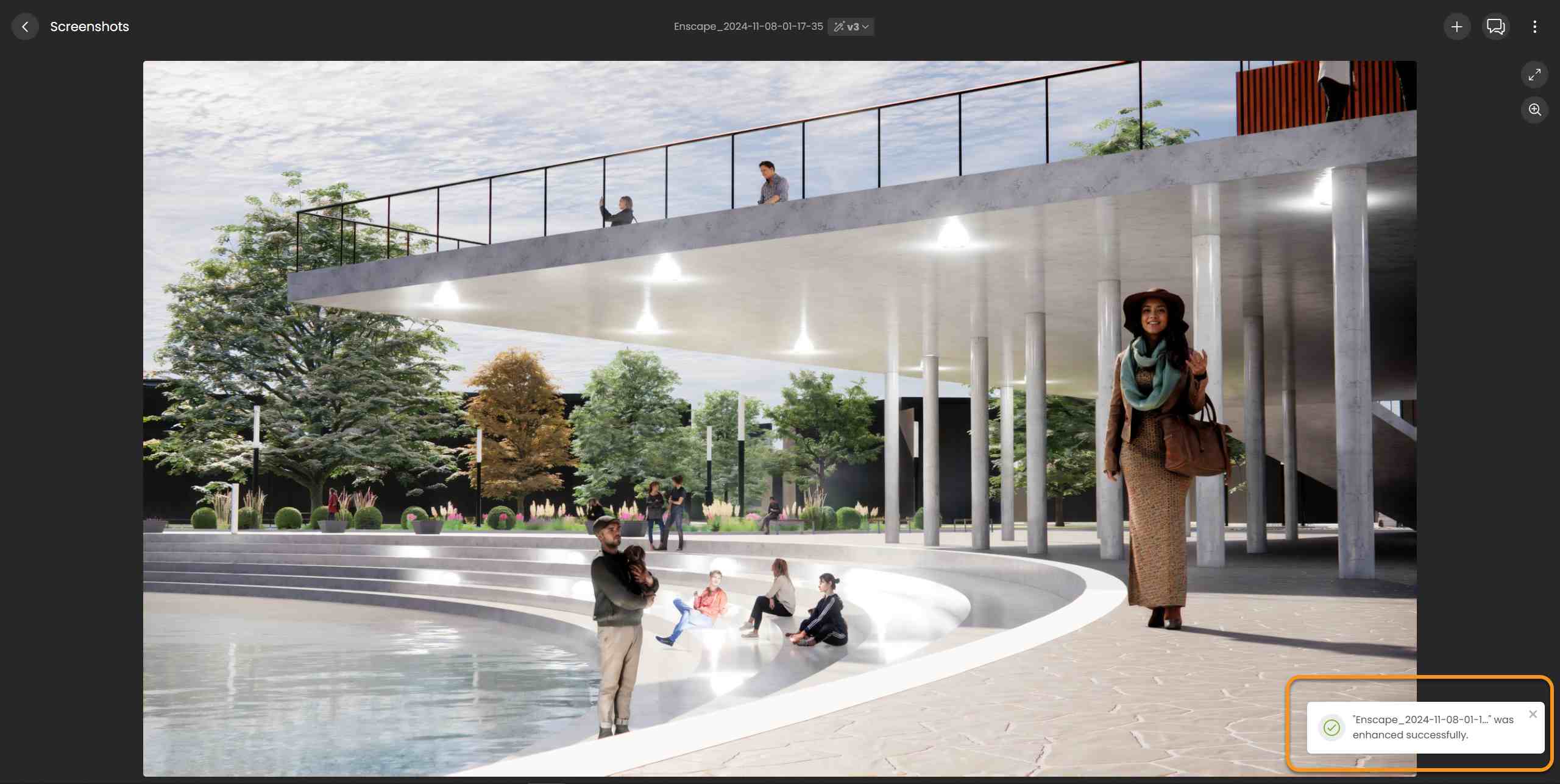 Evaluate the quality of your visualizations with Chaos AI Enhancer 9