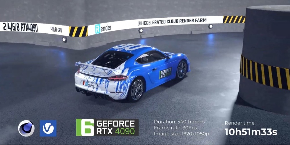 V-ray benchmark and real test with iRender 9