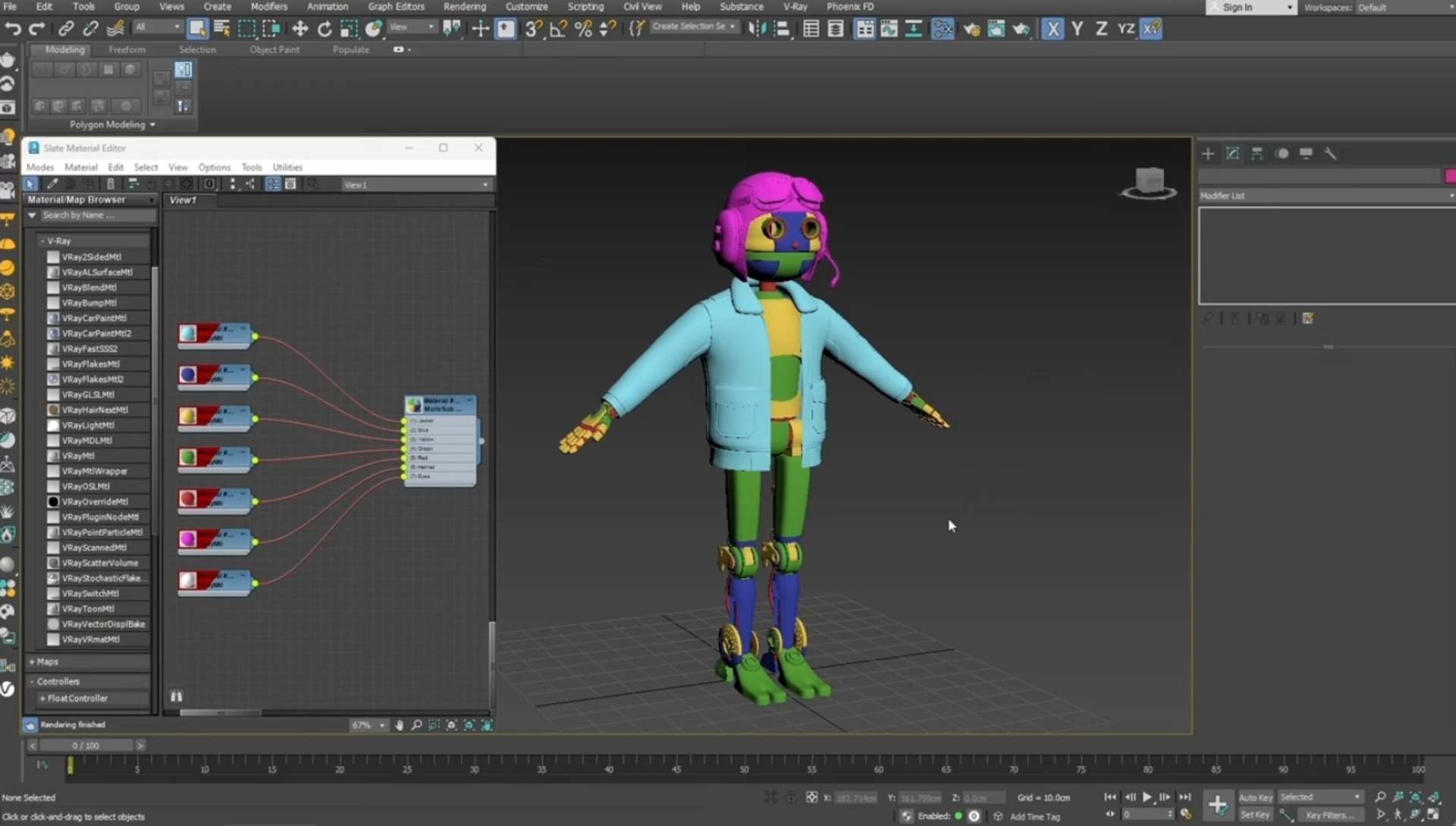 Some tips to create your 3D robot character in 3ds Max and V-Ray 2