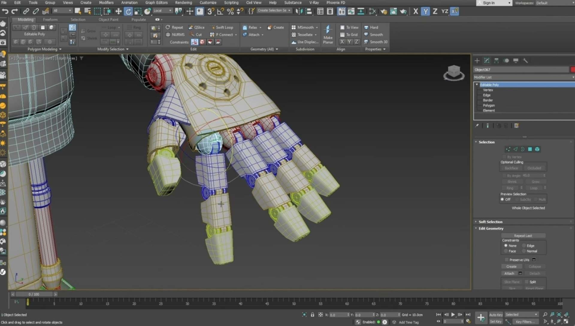 Some tips to create your 3D robot character in 3ds Max and V-Ray 3