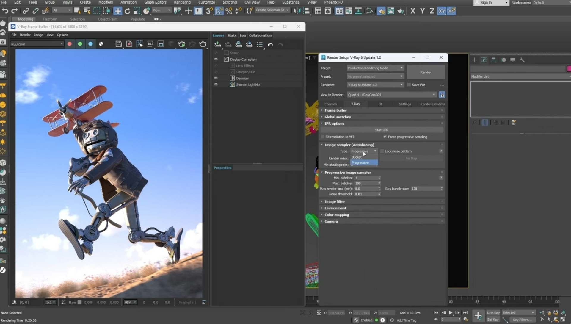 Some tips to create your 3D robot character in 3ds Max and V-Ray 5