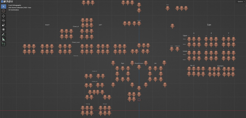 Facial Rigging with shape keys with Blender image 1