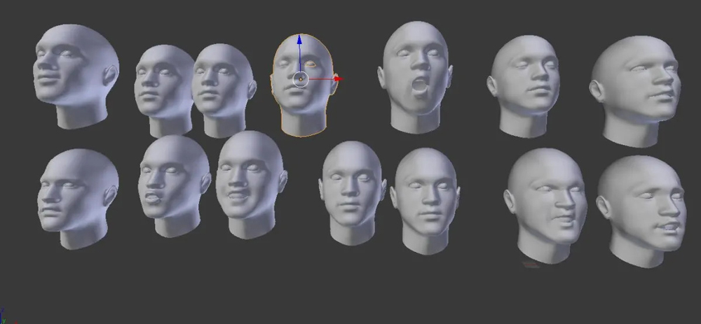 Facial Rigging with shape keys with Blender image 4