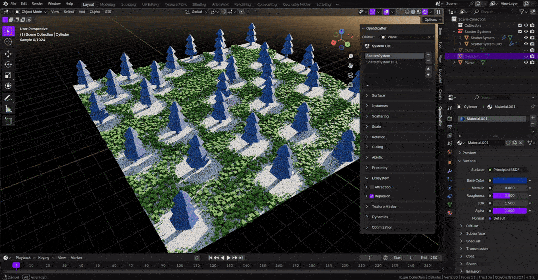 OpenScatter: A Free and Powerful Blender Add-on for Advanced Object Scattering 5