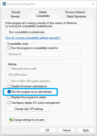 Solving movies or photos not being saved by Lumion 2