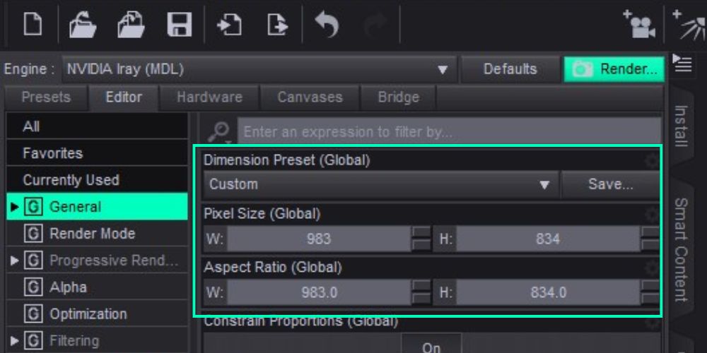 What are the best settings for iRay in Daz3D 1