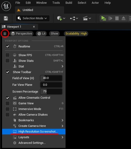 Capture High-Quality Screenshots in Unreal Engine 5 2