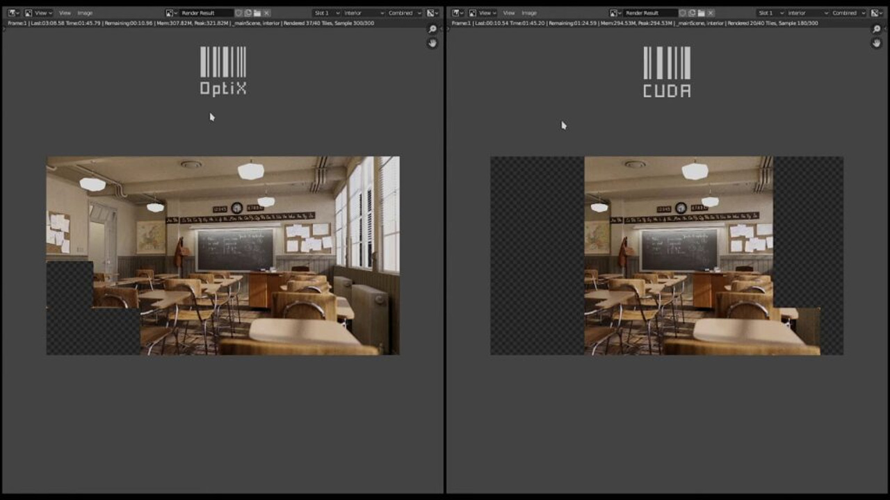 Consider between CUDA and OptiX for Blender cycles 2