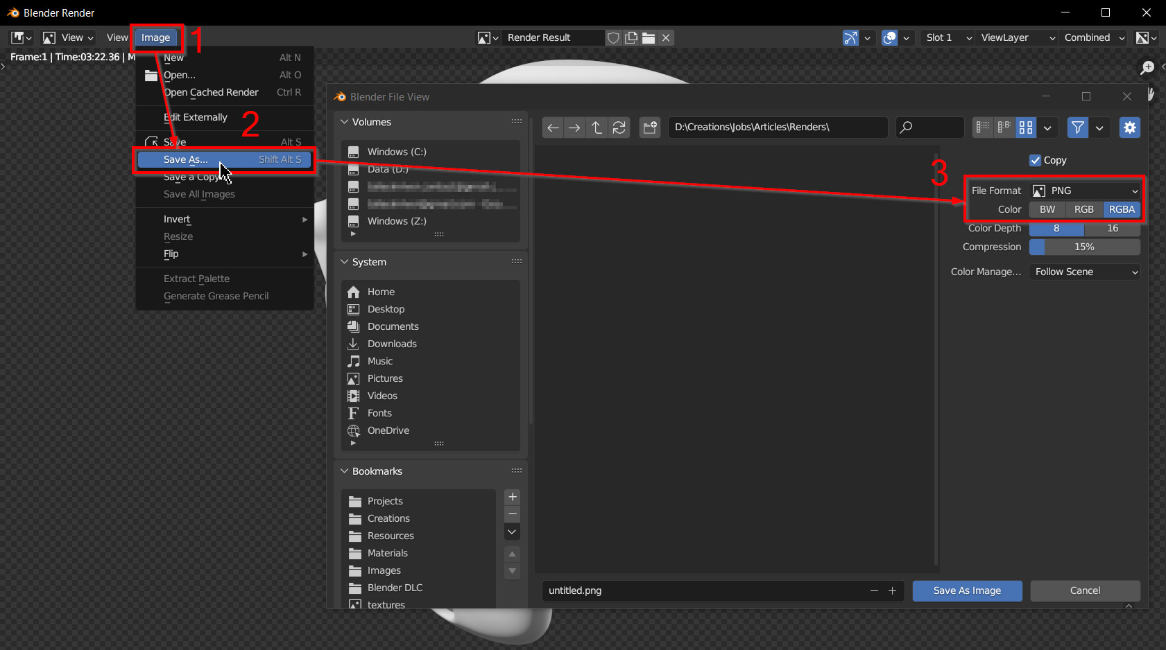 How to Render with a Transparent Background in Blender 10