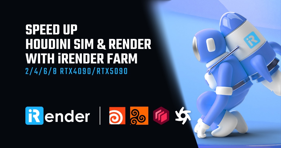 Multi-GPU Cloud Workstation for Houdini simulation and rendering setup