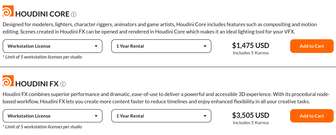 Houdini Licenses Explained for Render Farms: Apprentice, Indie, Core, FX and Engine 3